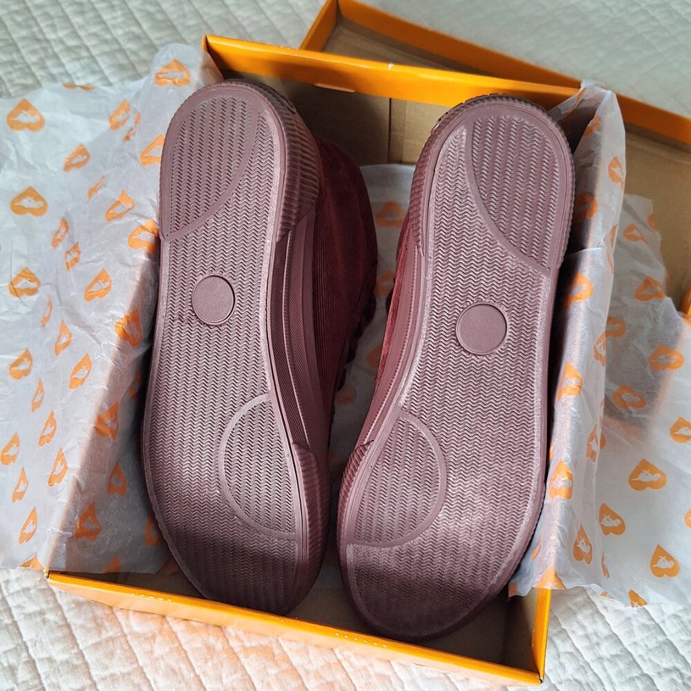 NEW Women's Size 9 Burgundy Corduroy high-top Rocket Dog Sneakers - Picture 6 of 8